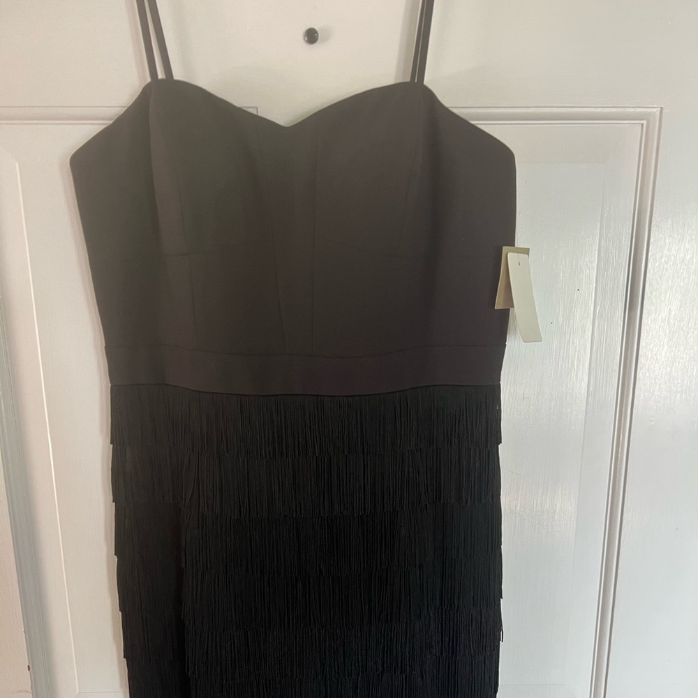 Aidan Mattox Strapless Fringe Cocktail Dress - Size 8